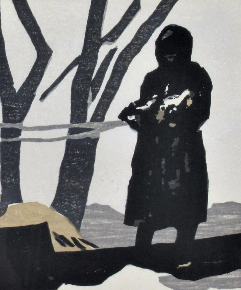 Kaoru Kawano, Horse Pulling a Sledge, Circa 1950 - 4