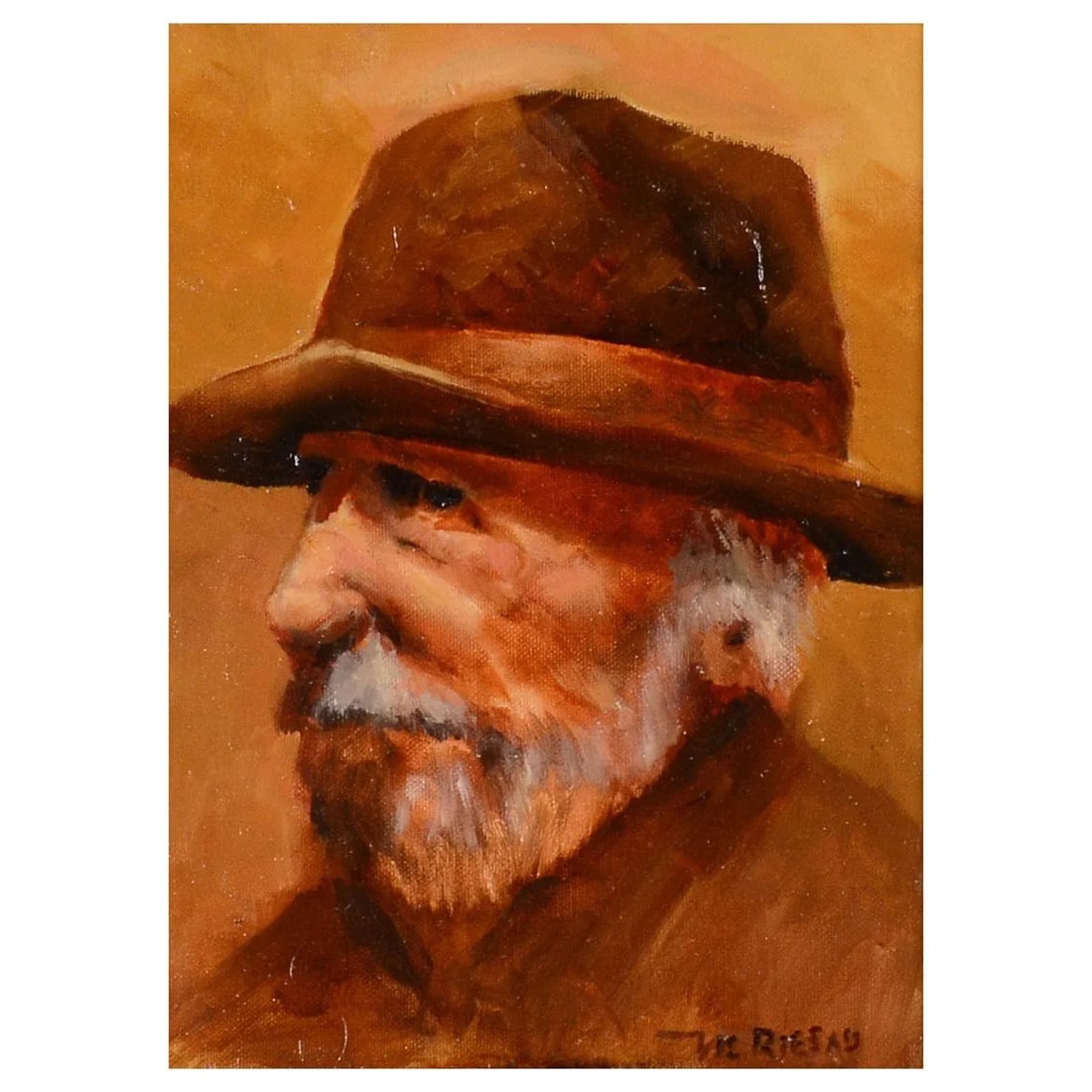 Vic Riesau "Sodbuster" Oil Painting - 2
