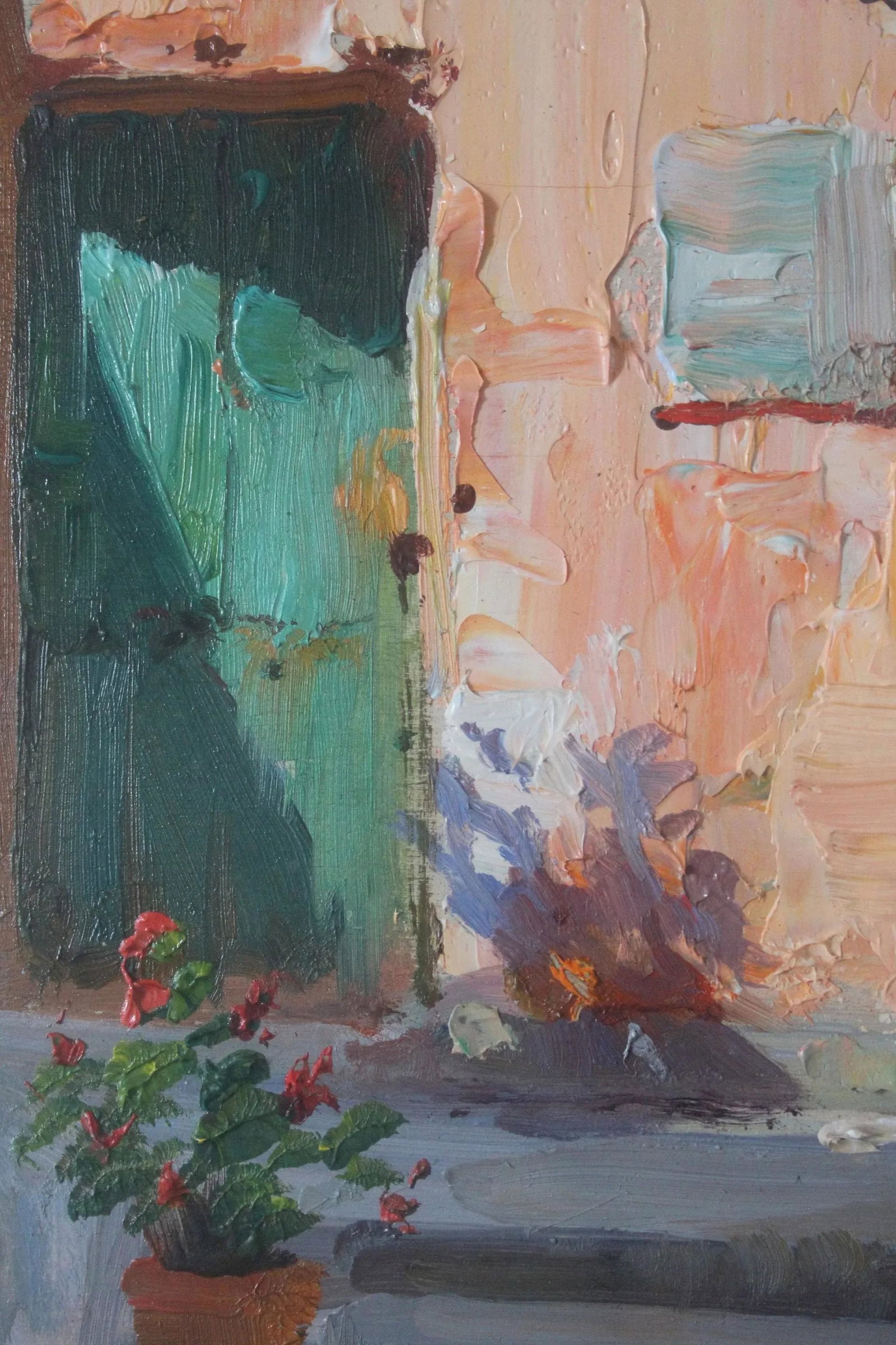 Mid 20th Century Terrazza (20th Century Impressionist Italy Village Painting), Sabatino Mirabella - 5