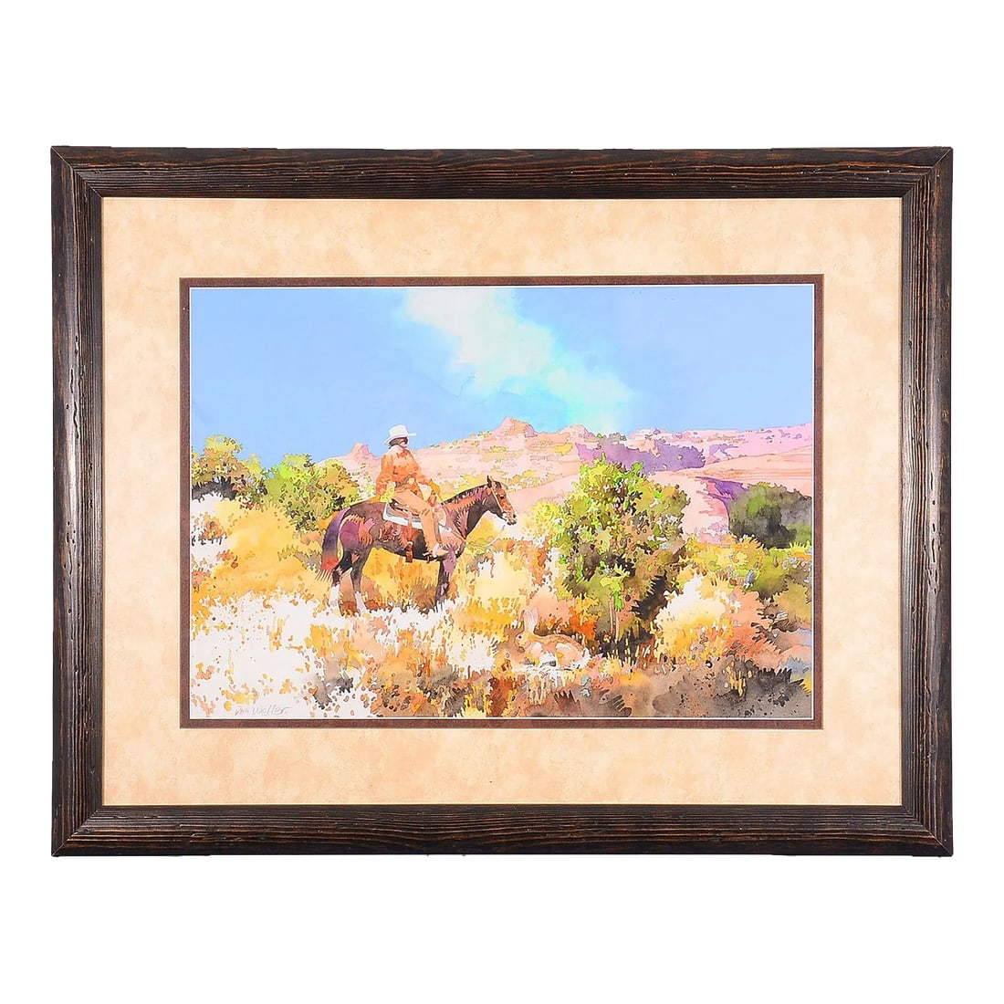 Don Weller "Freeze or Flee" Watercolor Painting (1 of 6)