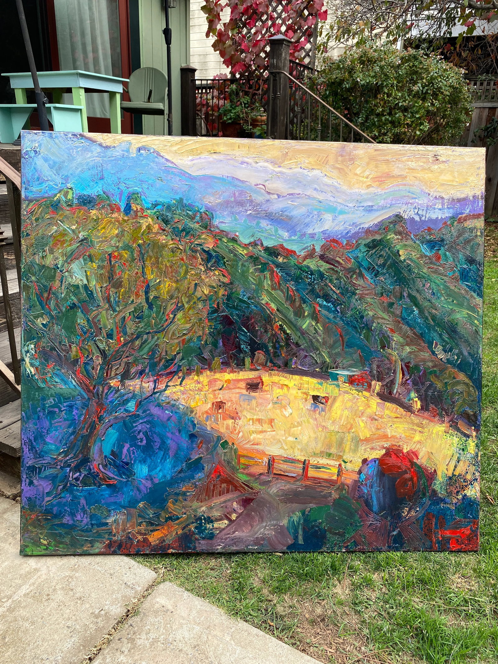 Mt. Diablo Mountain Landscape Expressionist Oil Painting by James Hartman - 2