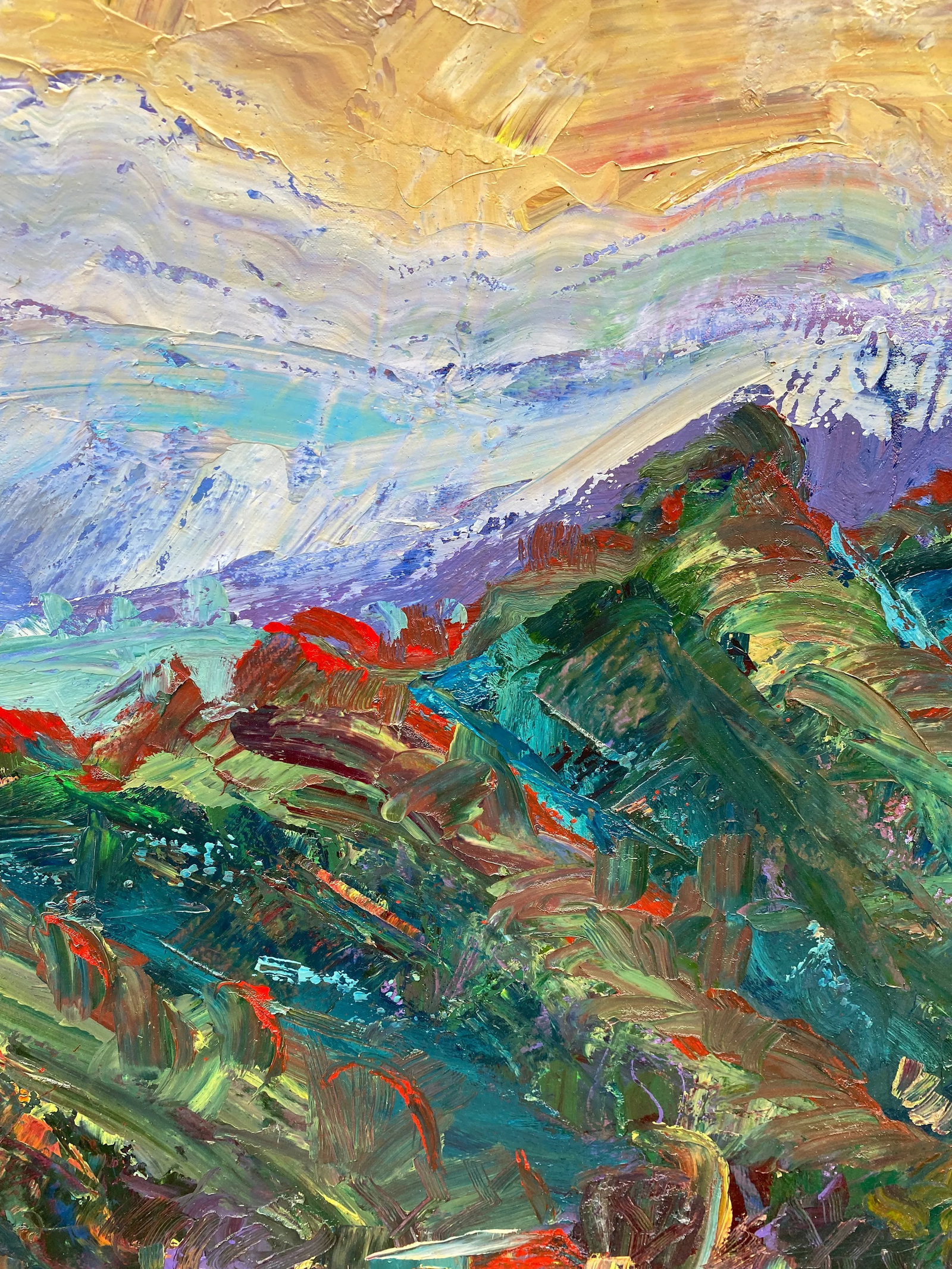 Mt. Diablo Mountain Landscape Expressionist Oil Painting by James Hartman - 5