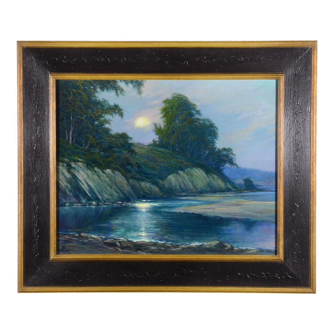 Dirk Foslien "Goleta Moon" Oil Painting on Board (1 of 6)