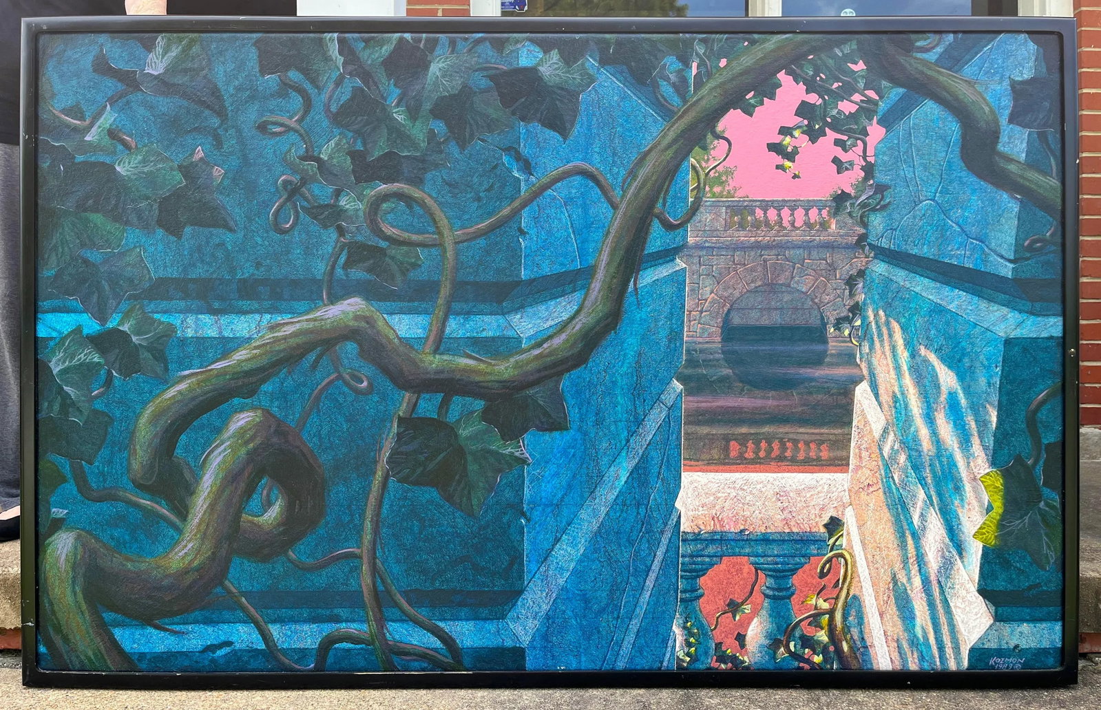"Nimes 49" Large Oil Painting by George Kozmon, 1989 - 8