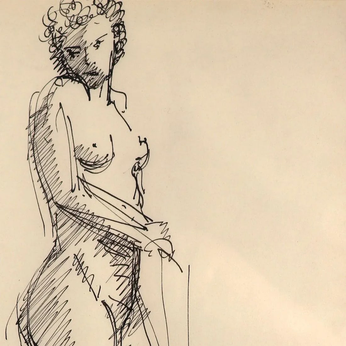 Early 20th Century Andre Derain Ink on Paper Drawing, Femme Nue Debout - 6