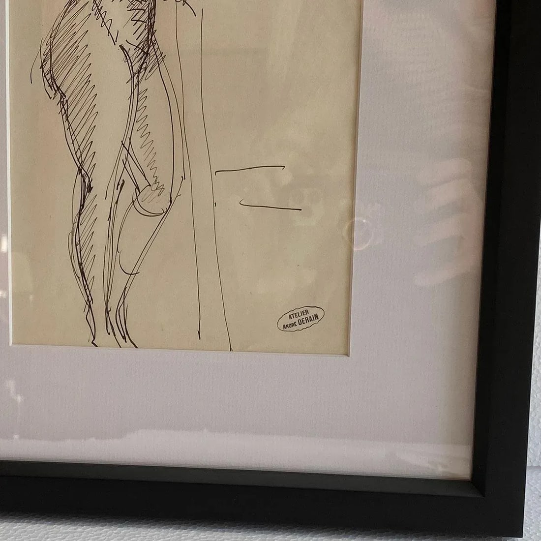 Early 20th Century Andre Derain Ink on Paper Drawing, Femme Nue Debout - 7