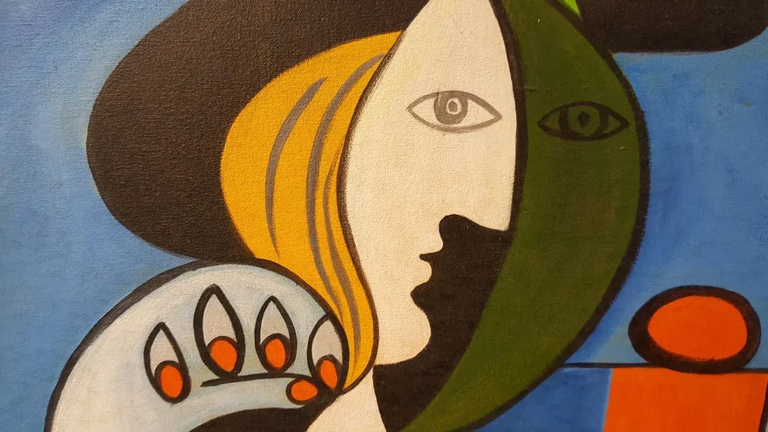 1930s Ray Martinez "Woman With Watch" Cubist Portrait Painting - 4