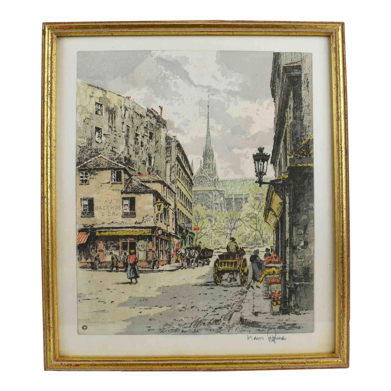 Mid 20th Century Original Silk Etching by Hans Figura European Cityscape Wall Art (1 of 7)