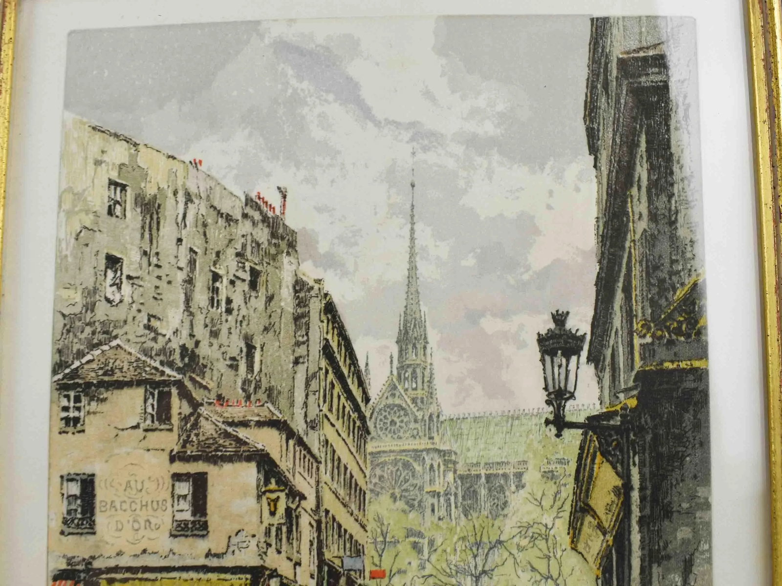 Mid 20th Century Original Silk Etching by Hans Figura European Cityscape Wall Art - 2