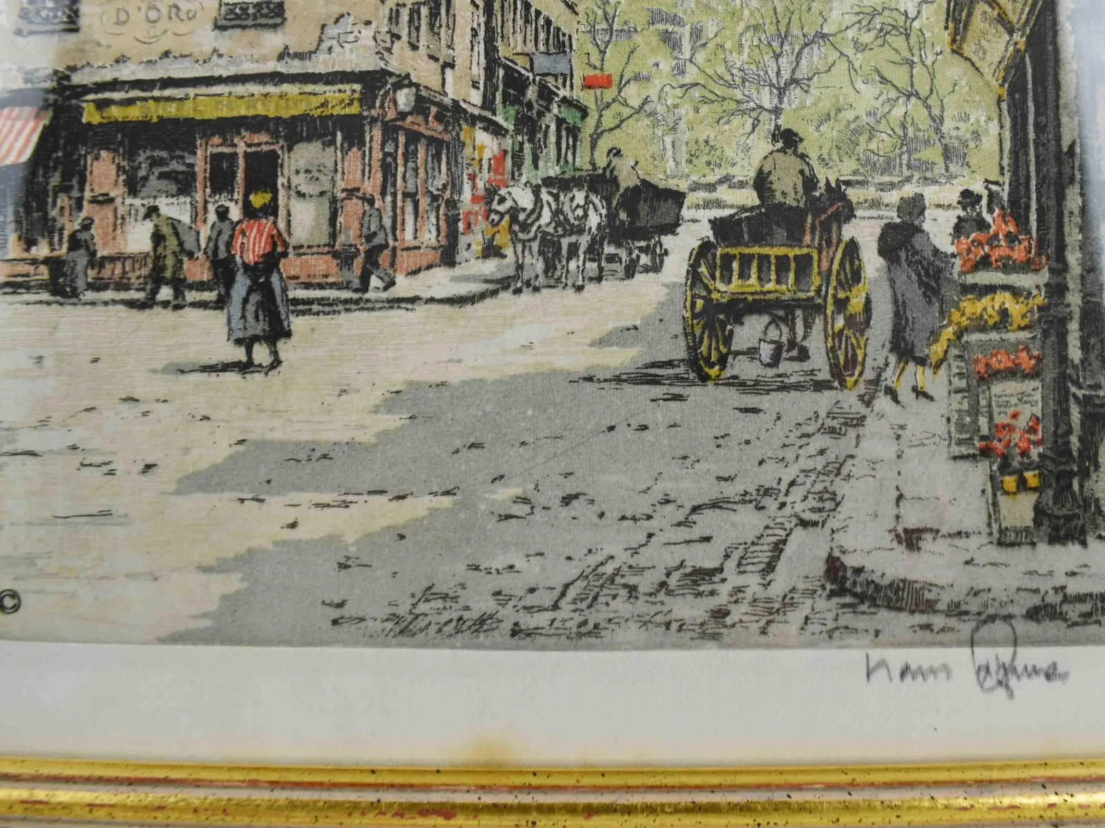 Mid 20th Century Original Silk Etching by Hans Figura European Cityscape Wall Art - 4