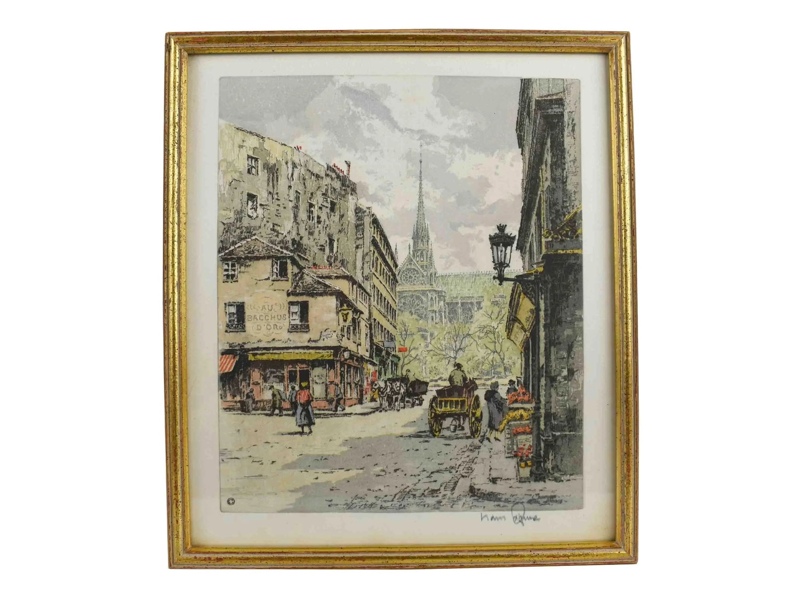 Mid 20th Century Original Silk Etching by Hans Figura European Cityscape Wall Art - 7