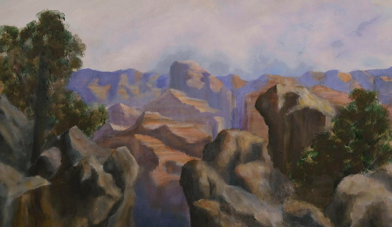 Vintage Grand Canyon Impressionist Landscape - 2