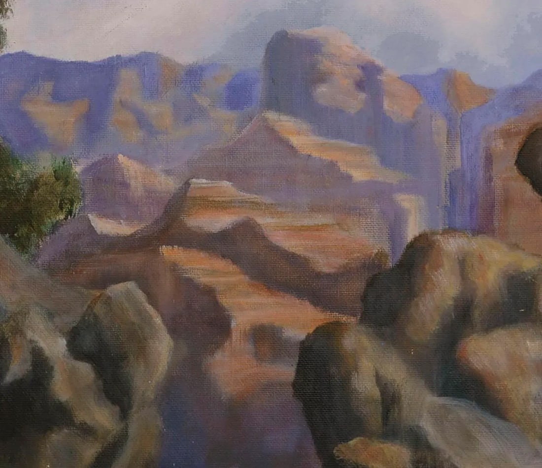 Vintage Grand Canyon Impressionist Landscape - 4
