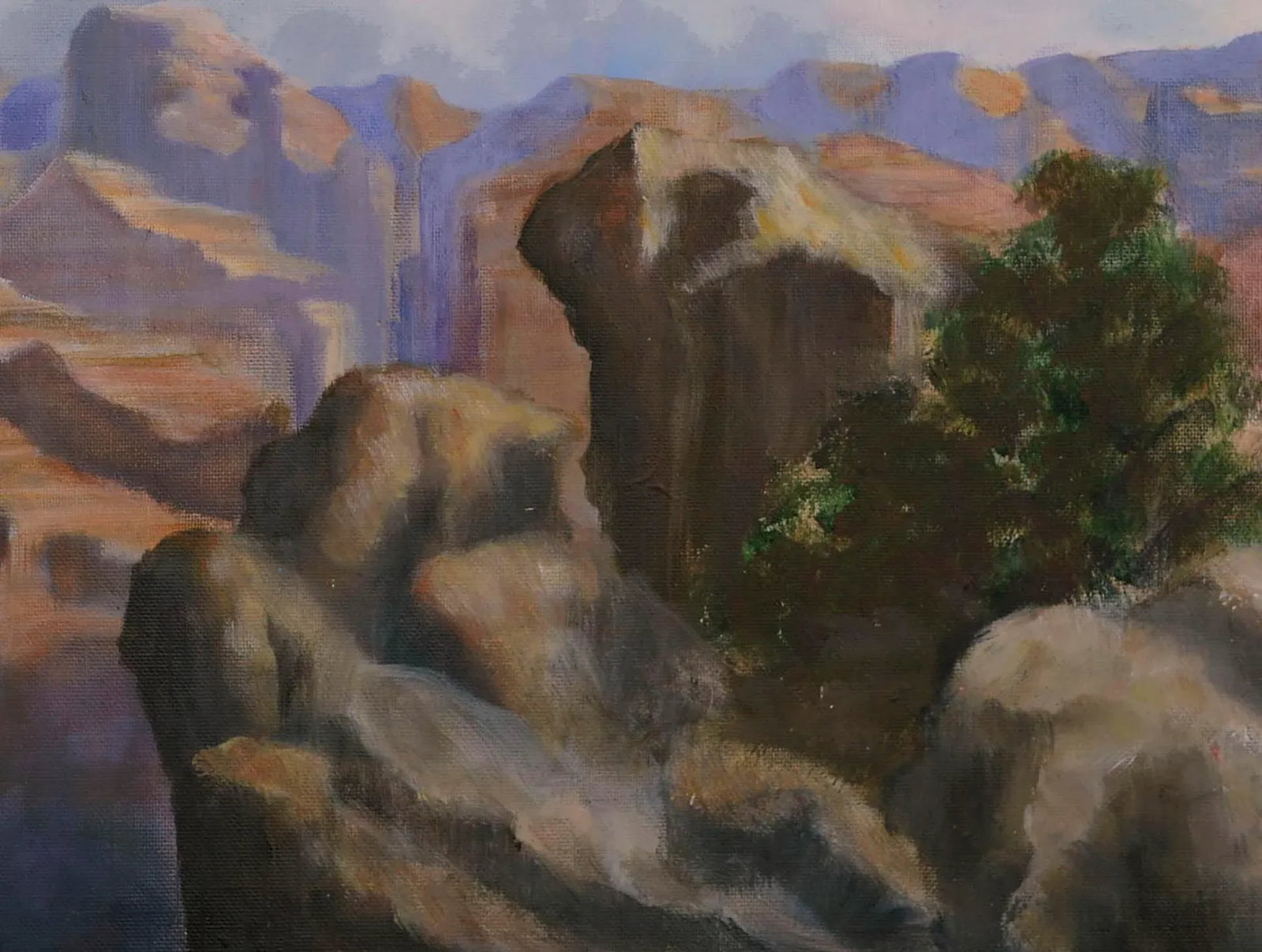 Vintage Grand Canyon Impressionist Landscape - 5