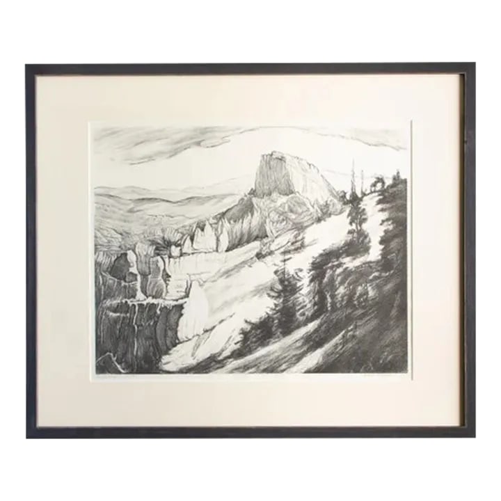 Antique Original Limited Edition Etching Signed by Artist Adele Watson Titled "Bryce Canyon" 1873 - (1 of 8)
