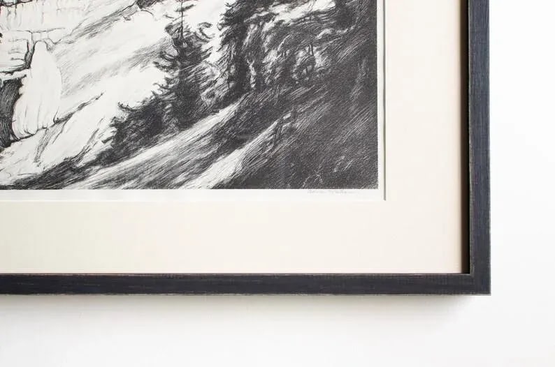Antique Original Limited Edition Etching Signed by Artist Adele Watson Titled "Bryce Canyon" 1873 - - 6