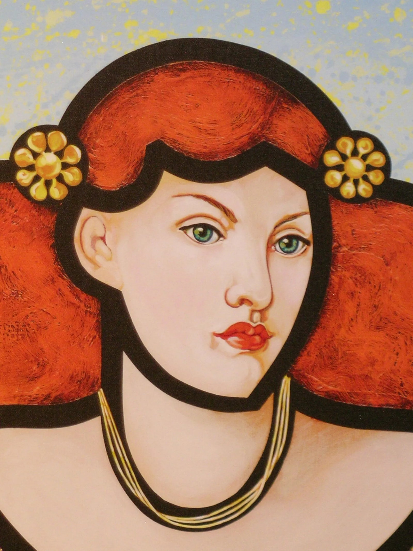 Contemporary Archival Portrait Print of a Courtisan on Canvas - 3