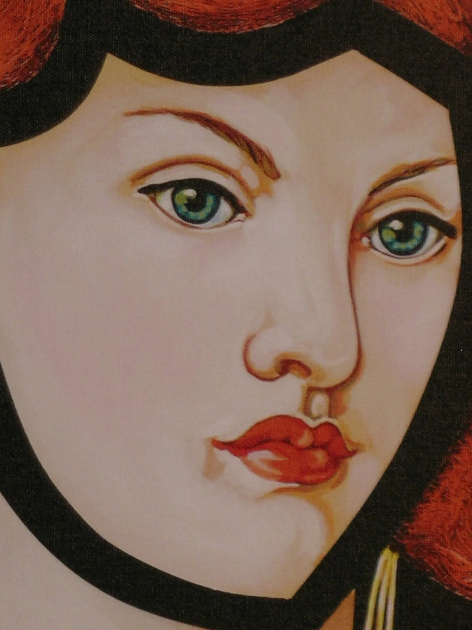 Contemporary Archival Portrait Print of a Courtisan on Canvas - 5