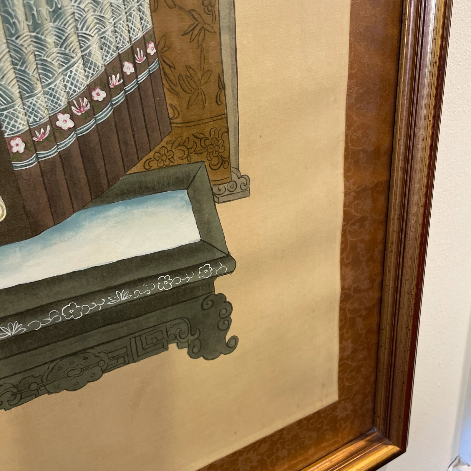 Early 20th Century Framed Asian Ancestral Painting on Silk - 6