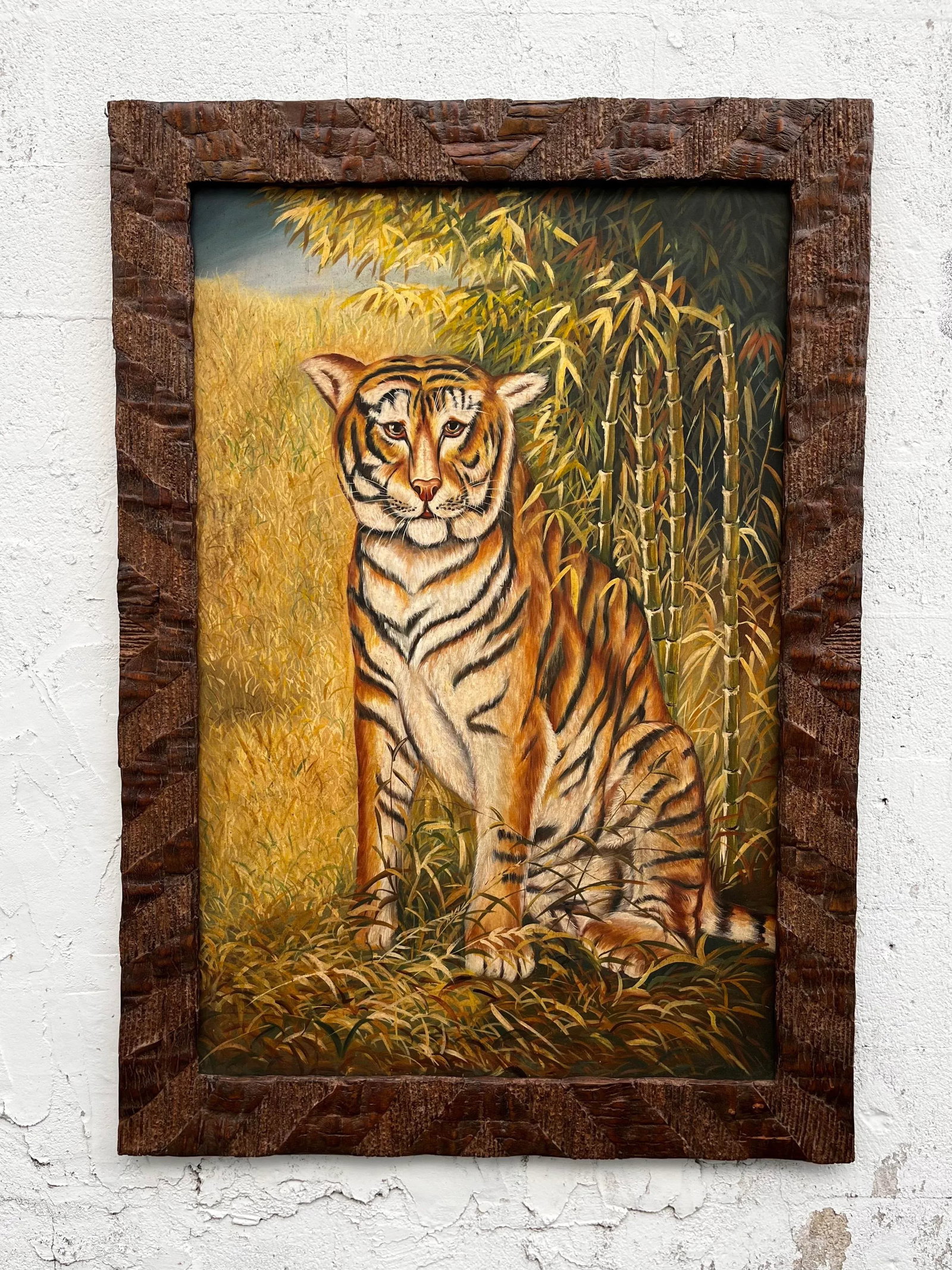 Large Late 20th Century Maitland-Smith Framed Wall Painting - 4