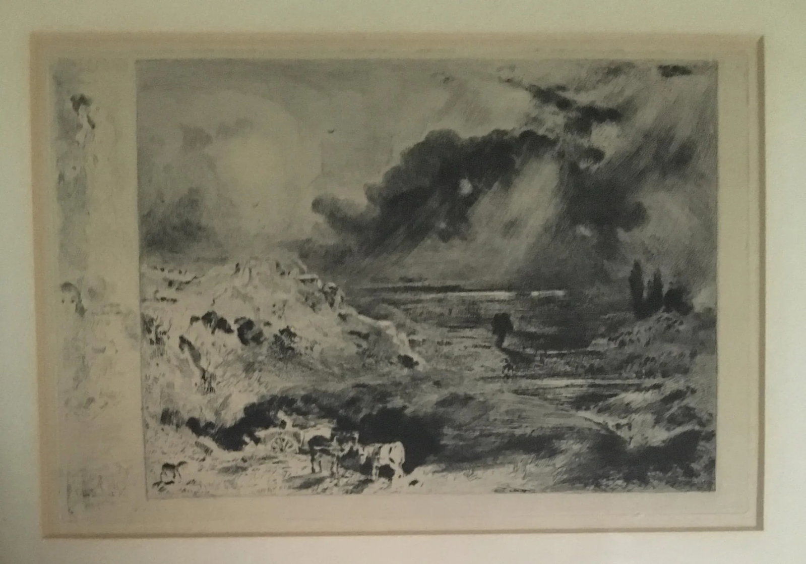 Framed Felix Hilaire Buhot Drypoint Etching "L'Orage (The Storm)", 1879 - 3
