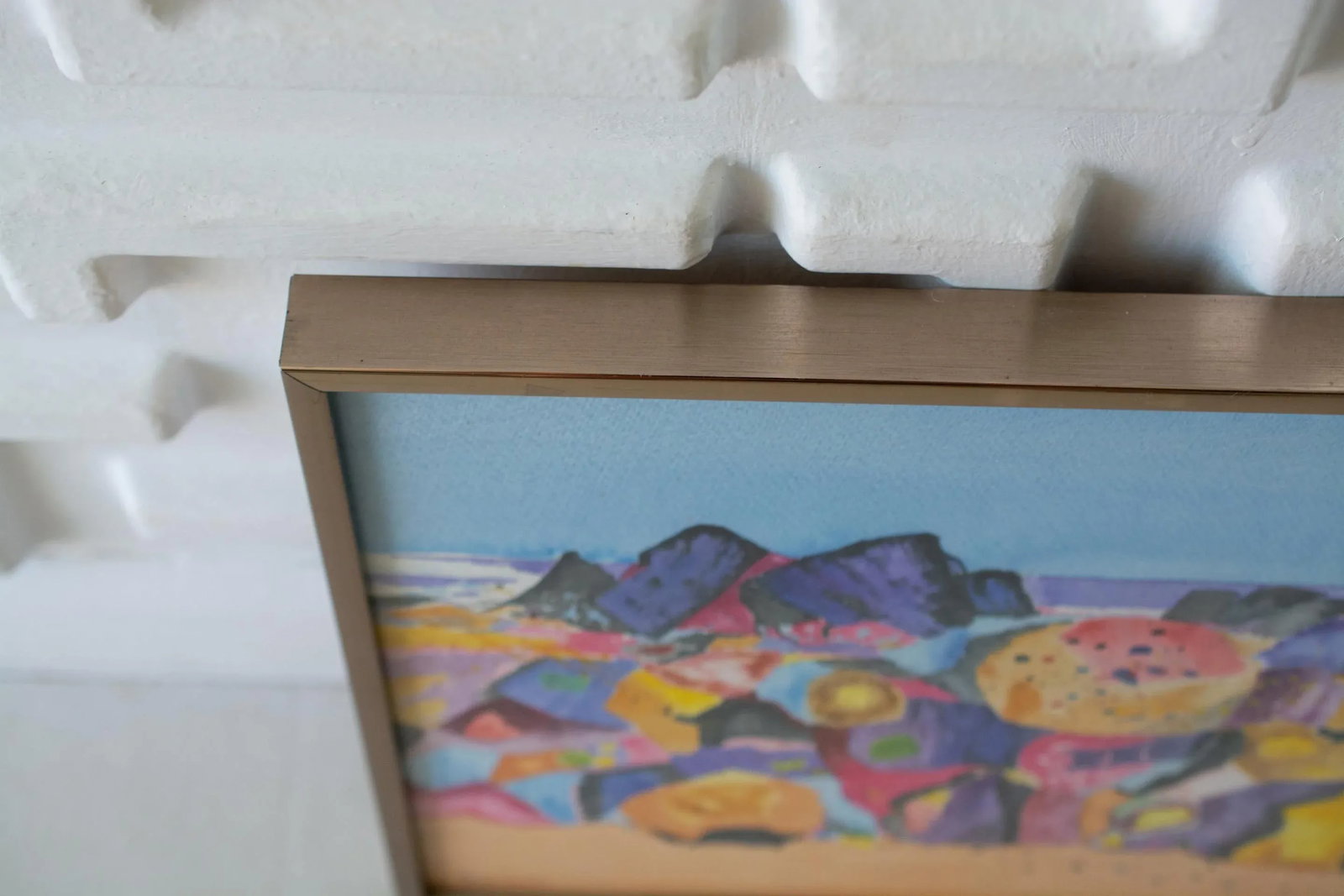 1990s Fauvist Postmodern Beach Scene Watercolor Painting, Framed - 3