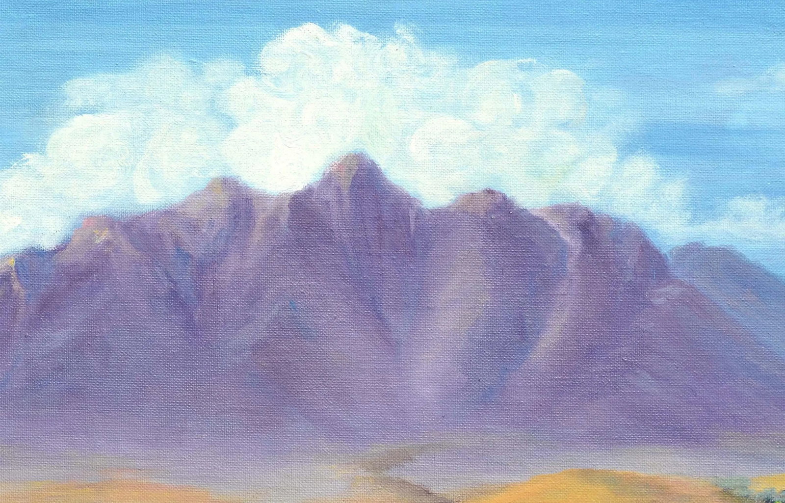 Mid Century Landscape -- Purple Desert Mountain by Alice M. Fink - 4