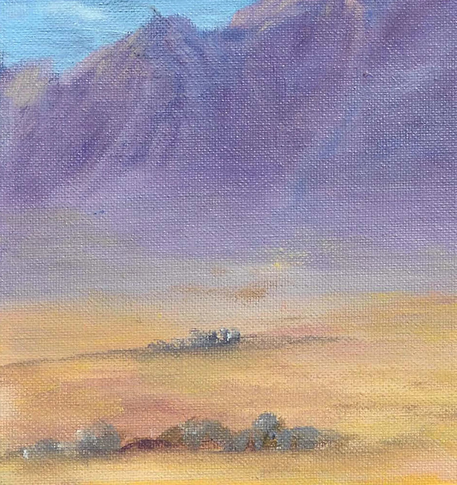 Mid Century Landscape -- Purple Desert Mountain by Alice M. Fink - 7