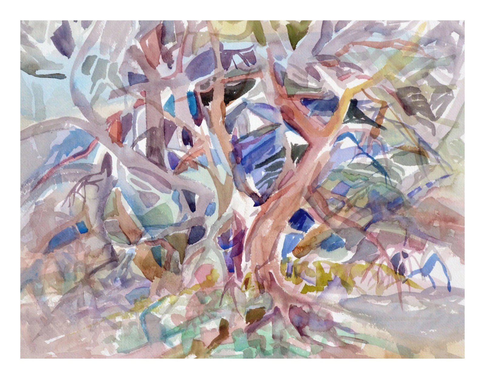 Abstracted Forest Landscape by Virginia J Hughins - 2