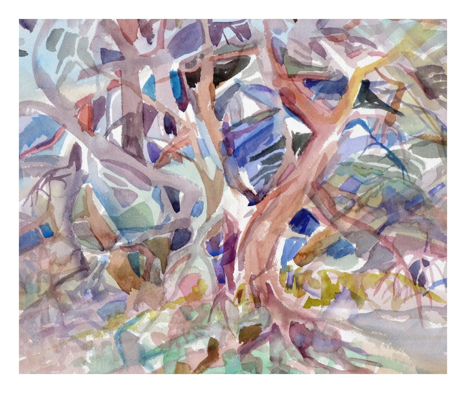 Abstracted Forest Landscape by Virginia J Hughins - 3