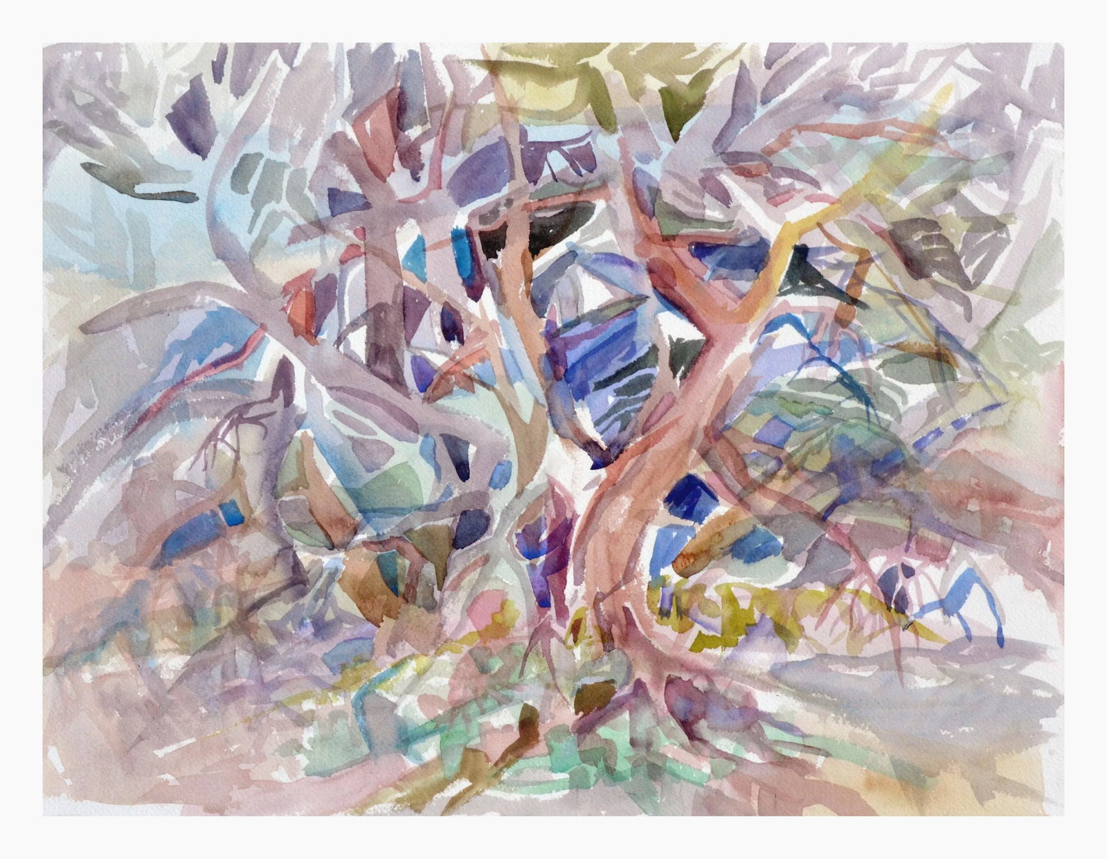 Abstracted Forest Landscape by Virginia J Hughins - 4