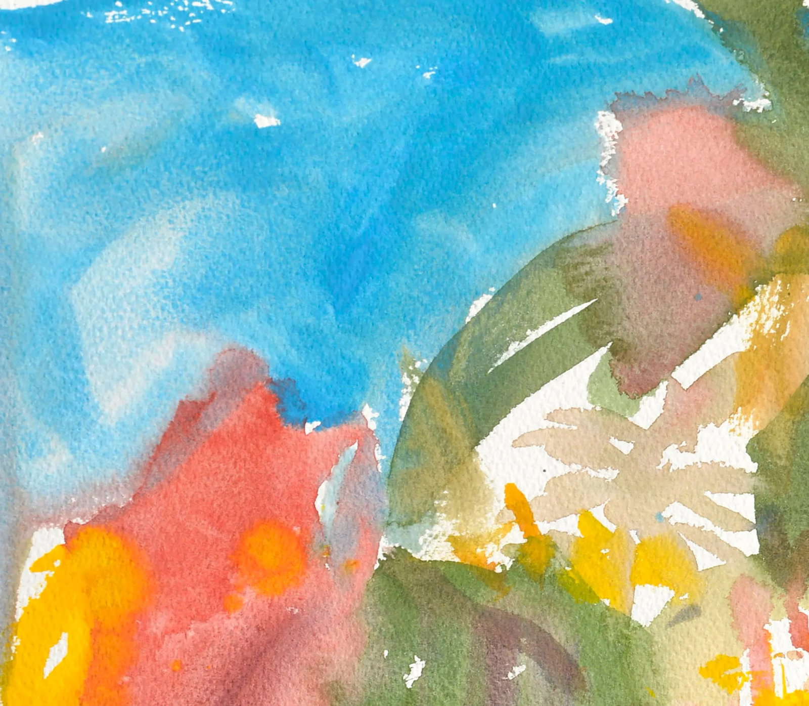 Vintage Abstract Landscape Watercolor by Les Anderson - 4