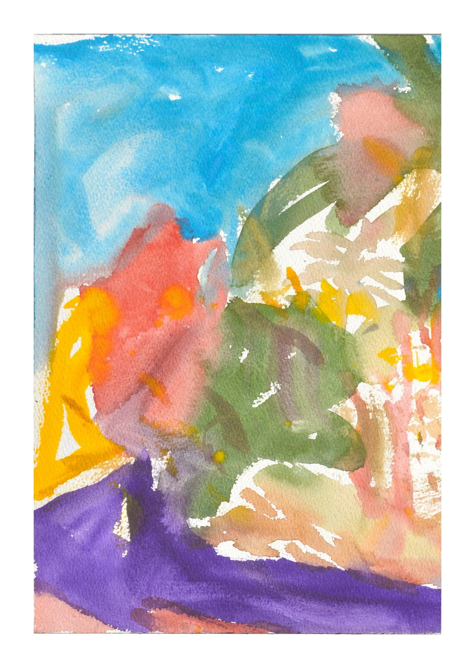 Vintage Abstract Landscape Watercolor by Les Anderson - 6