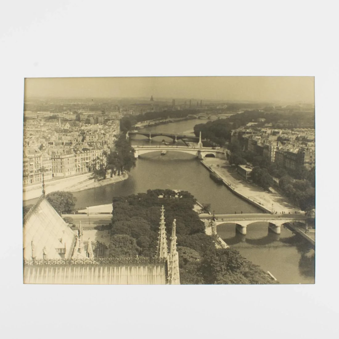 View from Notre Dame de Paris Cathedral 1950 - Silver Gelatin B & W Photography - 2