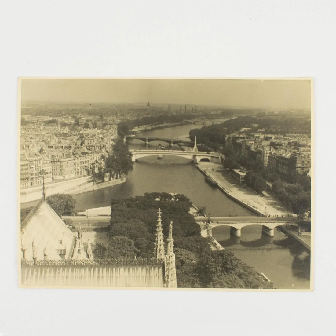 View from Notre Dame de Paris Cathedral 1950 - Silver Gelatin B & W Photography - 3