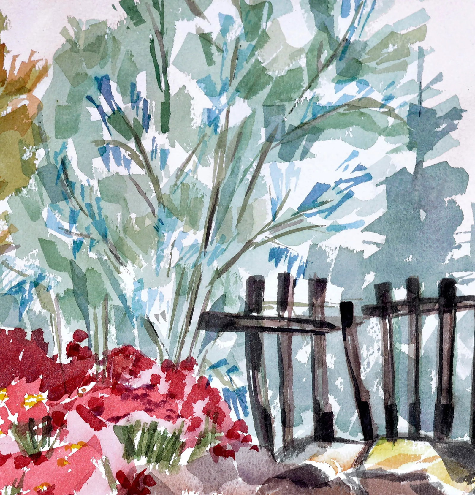 Garden Flowers in Bloom Landscape by Doris Warner - 4