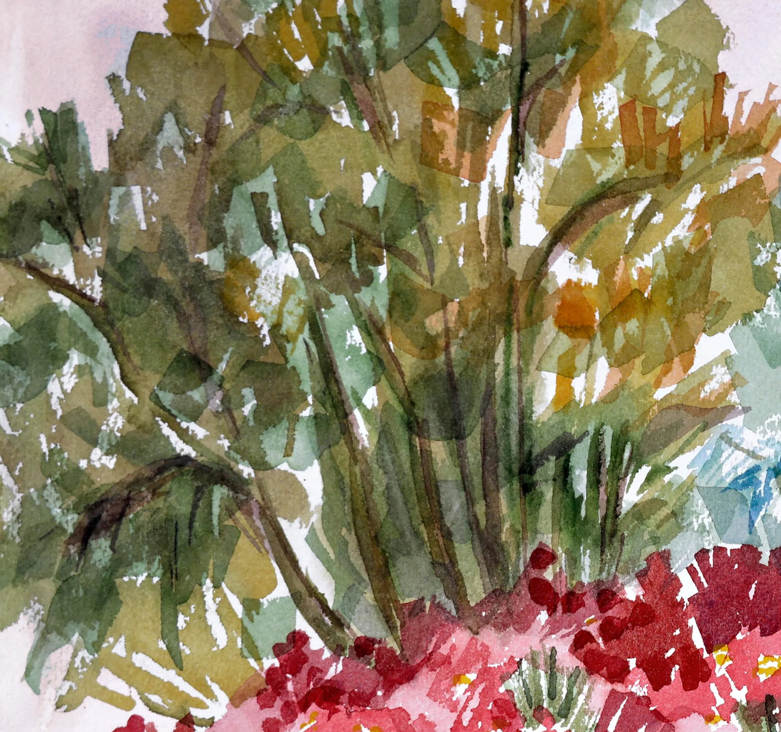 Garden Flowers in Bloom Landscape by Doris Warner - 6