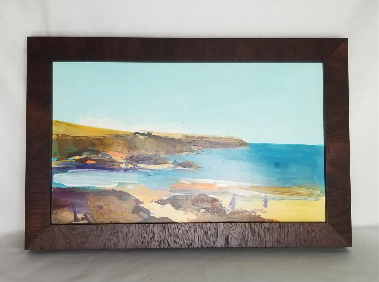 1980s Coastal Scene Painting, Framed - 5