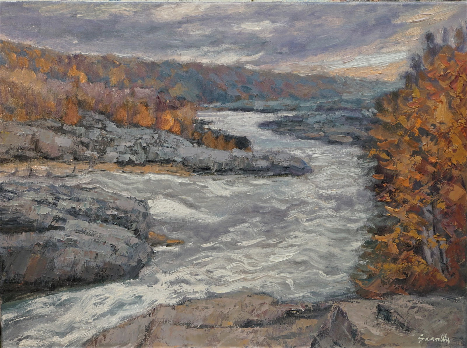 Sean Wu Original Realist Oil Landscape of Potomac River in Maryland (1 of 5)