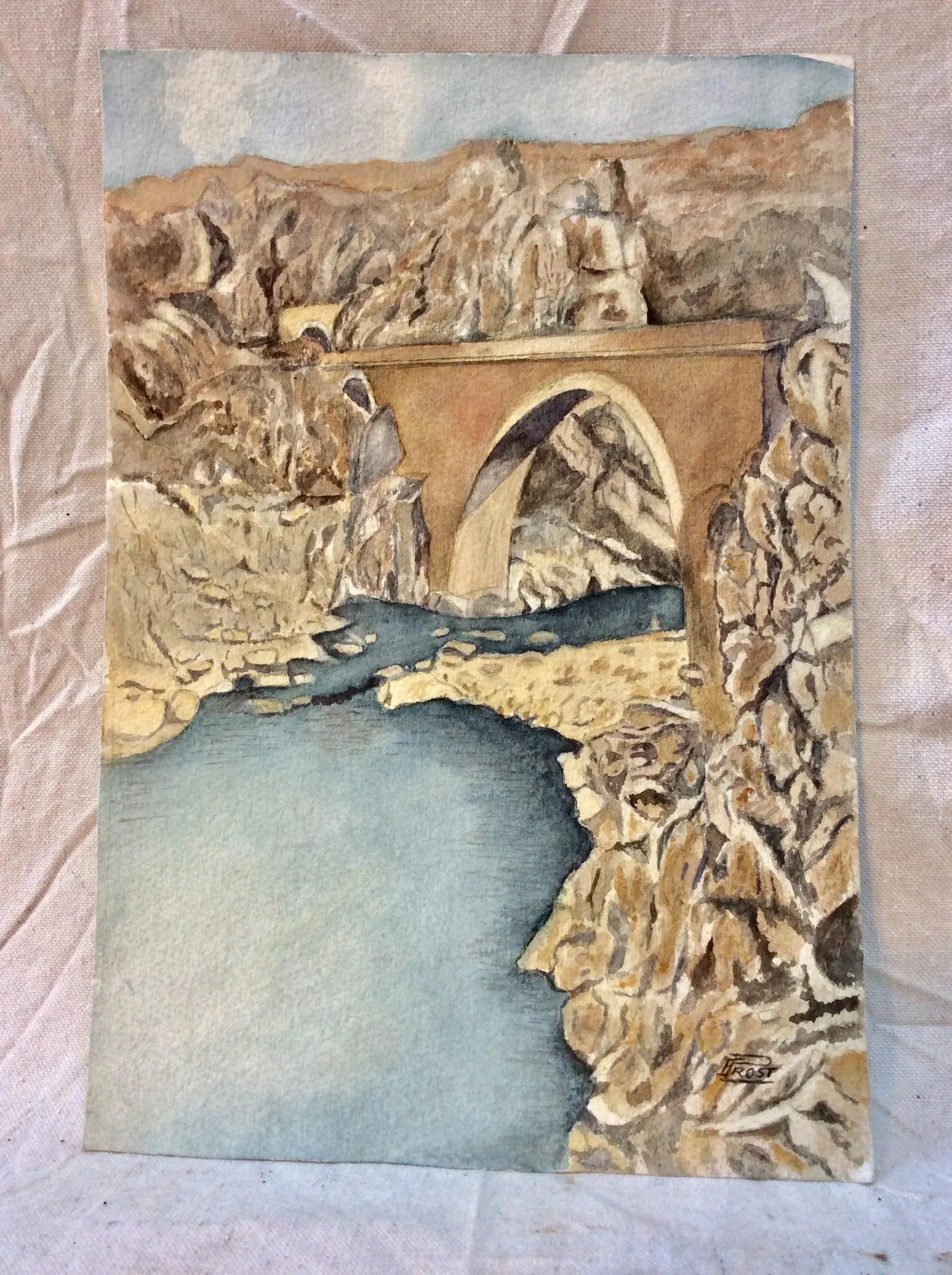 Mid 20th Century French Watercolor Painting - 10