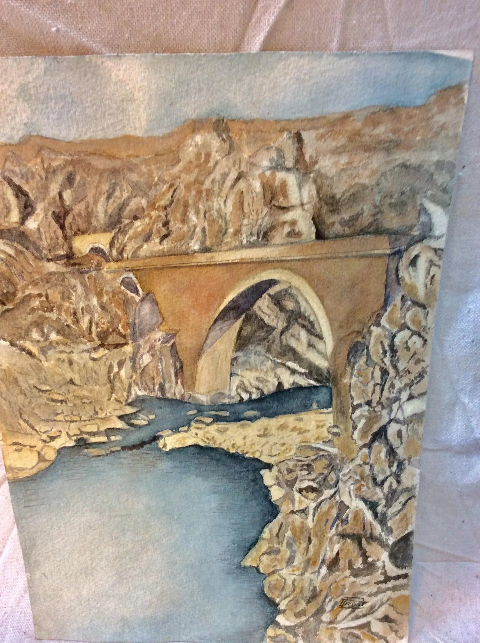 Mid 20th Century French Watercolor Painting - 6
