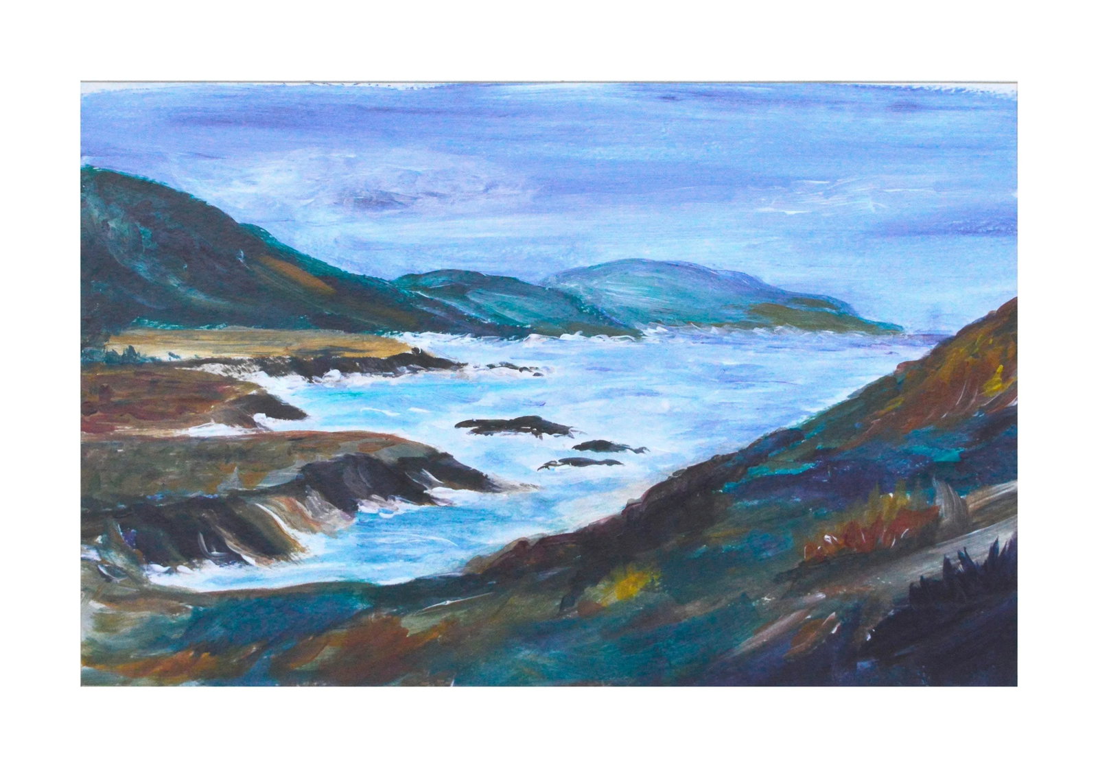 Vintage Big Sur Landscape -- Rocky Point - 2