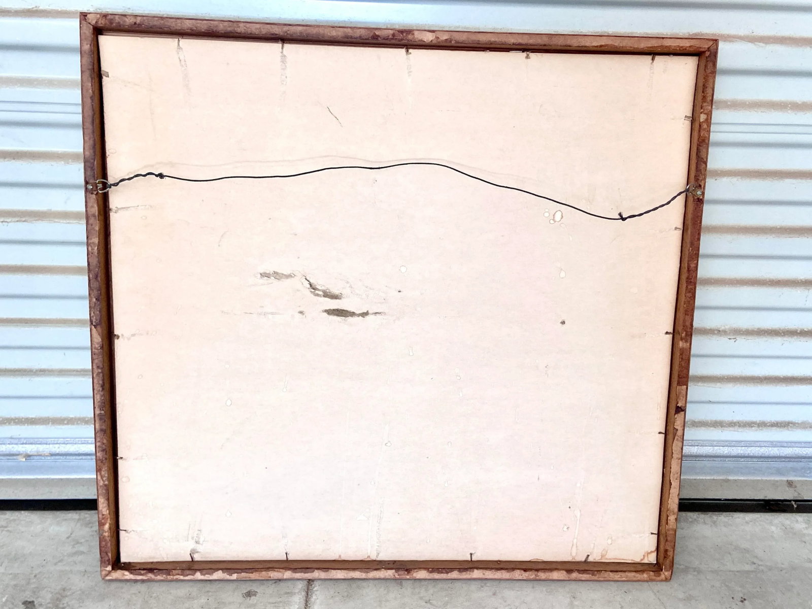 1950s Mid Century Modern Abstract Framed Watercolor Painting of a Boat Unsigned - 7