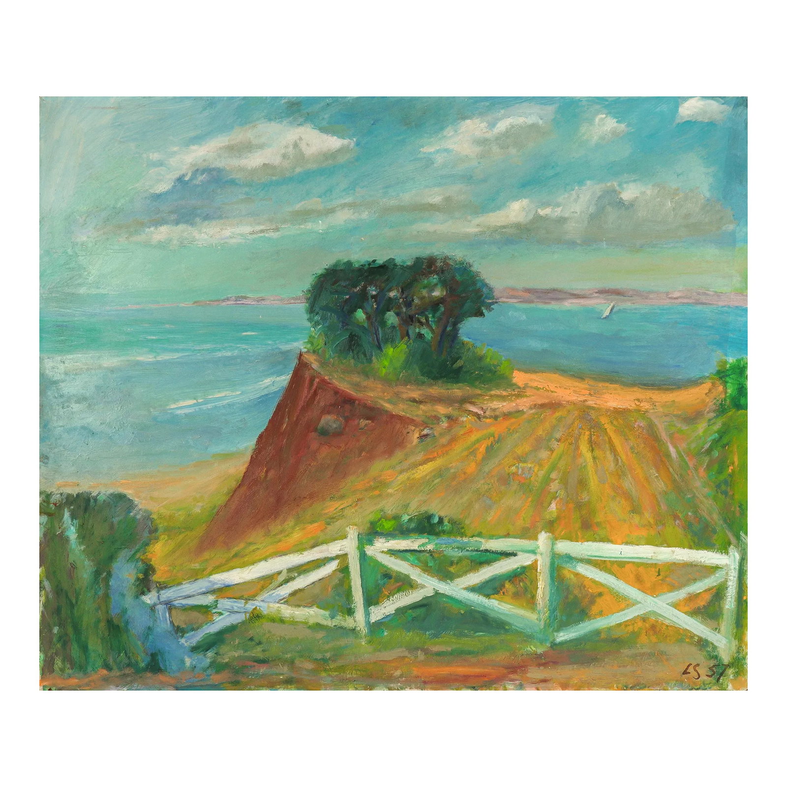 "Water Edge at Chesapeake Bay" 1957 Oil (1 of 4)