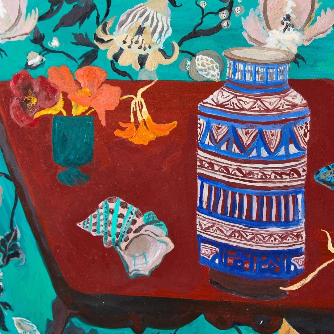 2022, Raphael Balme, Moroccan Pot, Fauvist Still Life Oil Painting on Cradled Panel - 3