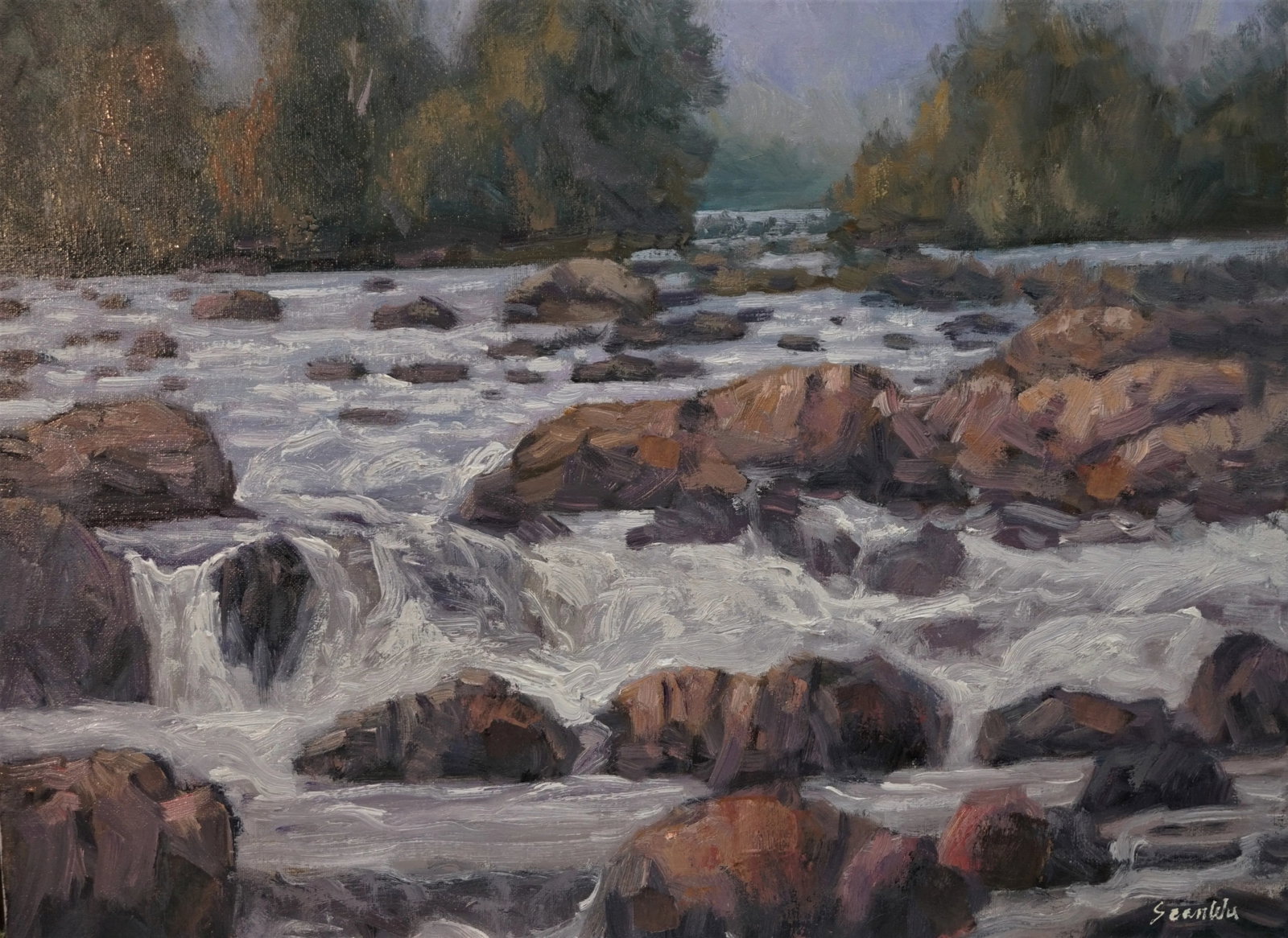 Sean Wu Original Landscape Painting of Potomac River in Maryland (1 of 5)