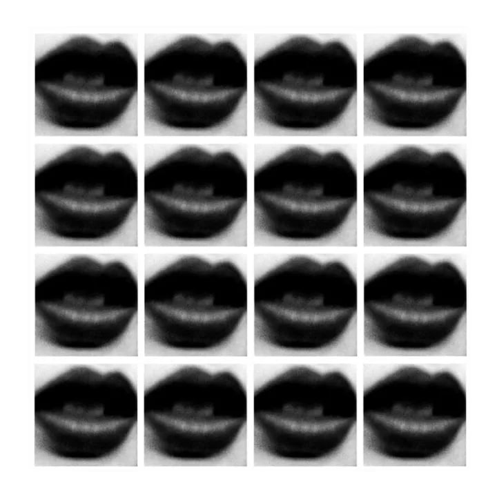 Sal Owen Lips, Untitled, Large Photograph 60'x60': Sal Owen 60" x 60" B&W DIgital C Print Mounted on 1/2" Black Gatorplast Beautiful piece, a great accent for any room, with space. Signed verso by artist #2 of 3 Edition Prints In Great shape <