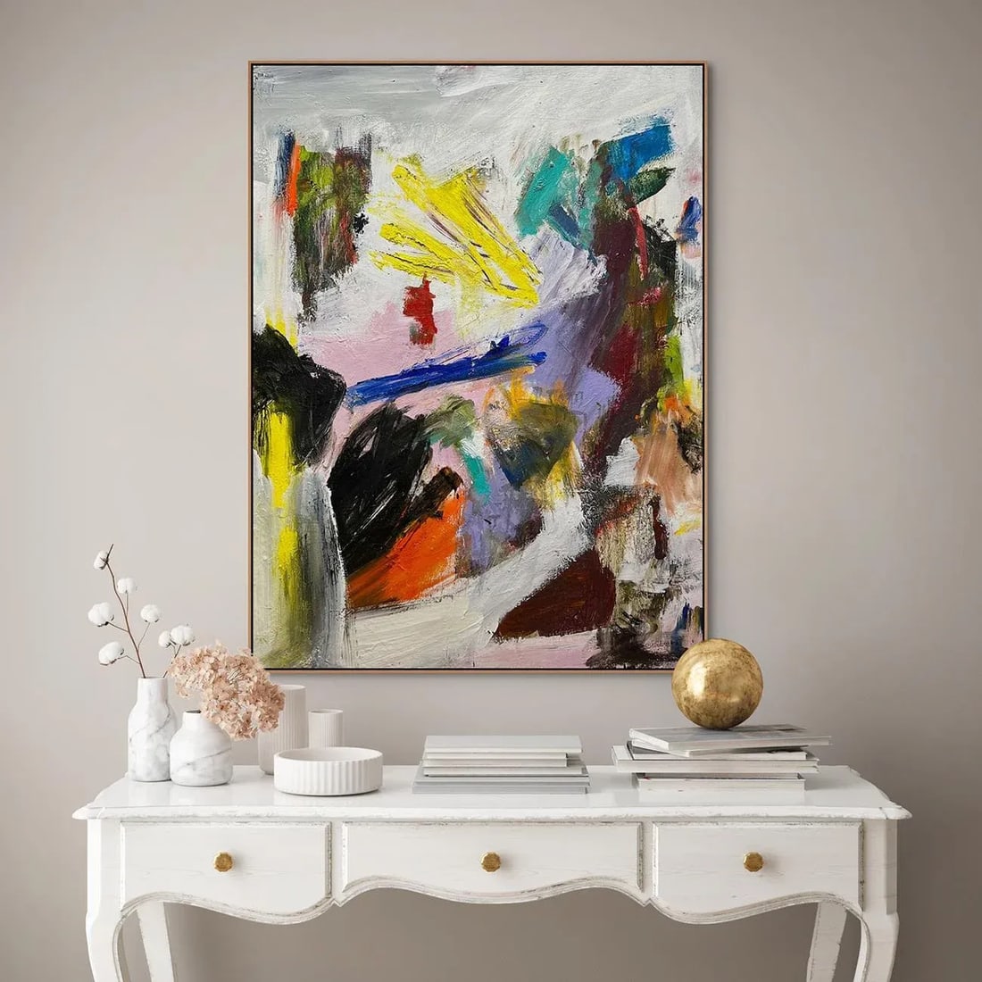 Contemporary Abstract Oil and Acrylic on Canvas Painting "Clay Pigeons" by Tommaso Fattovich - 3