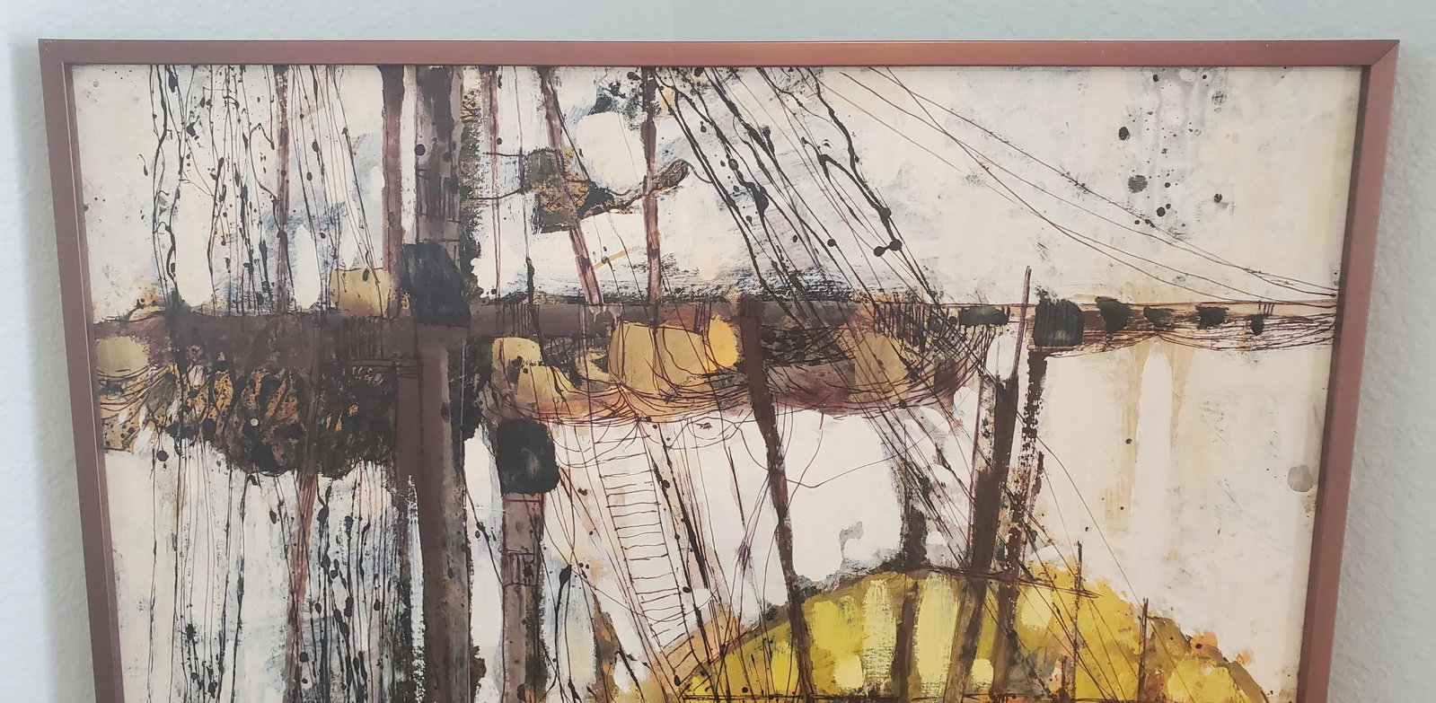 Mid 20th Century Abstract Nautical Lawerence Reiter Painting, "Mast" - 2