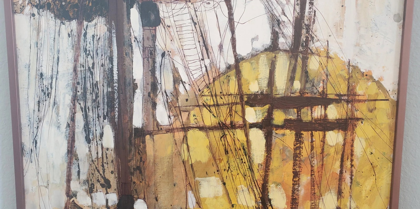 Mid 20th Century Abstract Nautical Lawerence Reiter Painting, "Mast" - 3